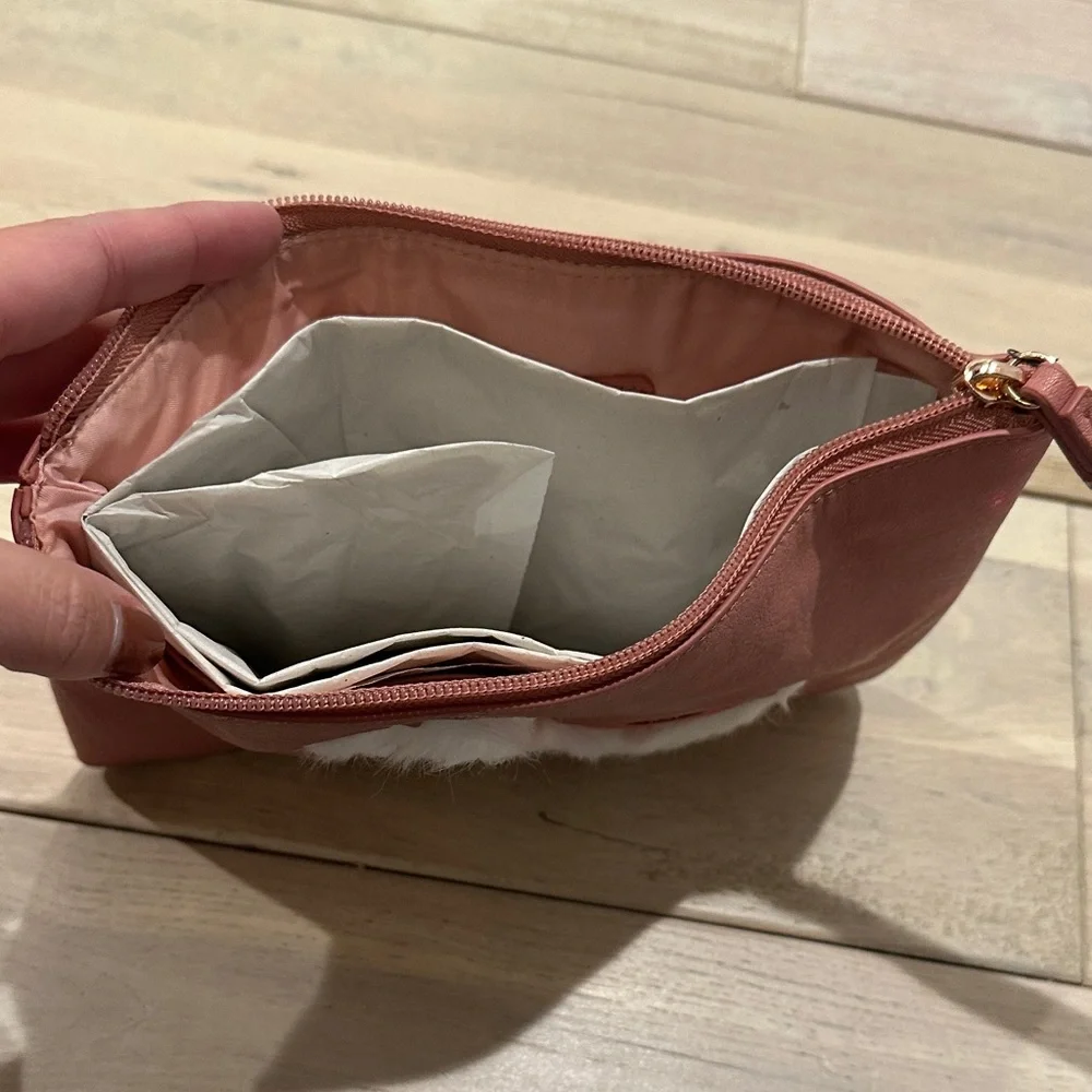 LC Lauren Conrad Pink 3D Llama Clutch